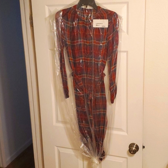 NWT Pendleton long-sleeve button-up plaid dress - Picture 4 of 12